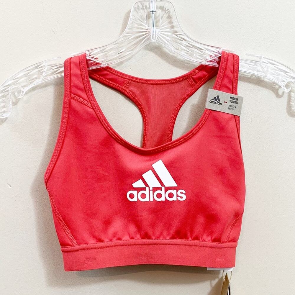 Adidas Red/White Jogger Bra Mesh Back
